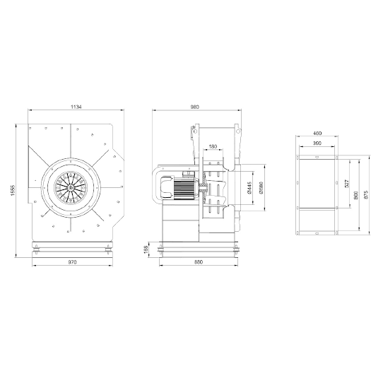 سانتریفیوژ یک طرفه بکوارد دمنده BIB-71/18-WN110-4T